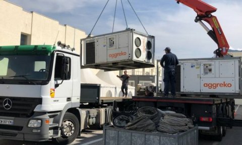 Transport de groupe électrogène pour un hôpital par transporteur vers Lyon